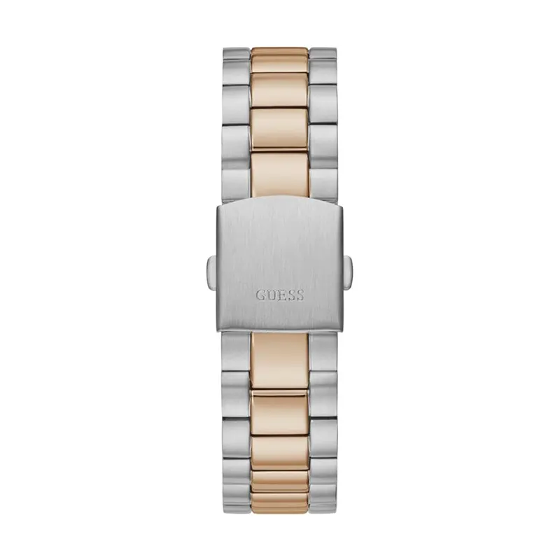 Guess Connoisseur Day-Date Blue Dial Two-tone Men's Watch- GW0265G12